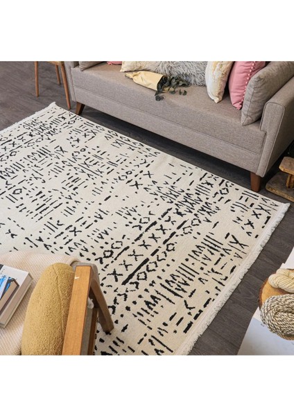 Şönil Kilim Saçaklı Kaymaz Dokuma Kilim Salon Halısı Mutfak Halısı Balkon Halısı Yolluk Iskandinav