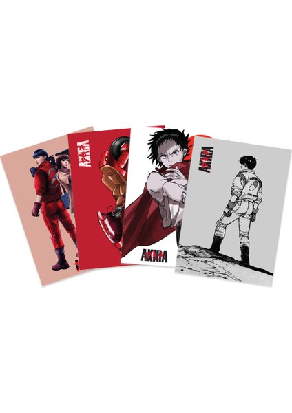 Tabby Design Anime Serisi Akira Poster Kart 4'lü Set