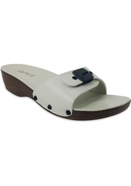 Minelli Topuklu Kadın Anatomik Terlik - Bej