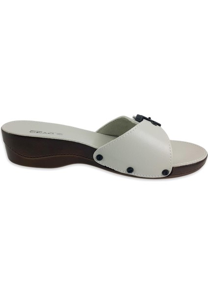 Minelli Topuklu Kadın Anatomik Terlik - Bej modelleri