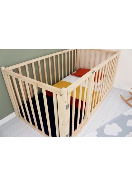 Ahşap Montessori Bebek ve Çocuk Karyolası ve Oyun Alanı indirimleri