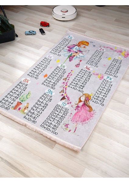 Eğitici Çarpım Tablosu Desenli Halı Yıkanabilir Kaymaz Taban Bebek Odası