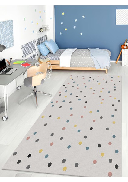 Renkli Halı Yıkanabilir Kaymaz Taban Bebek ve Çocuk Odası
