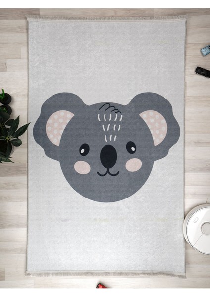 Koala Desenli Halı Yıkanabilir Kaymaz Taban Bebek Odası