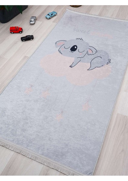Koala Desenli Halı Yıkanabilir Kaymaz Taban Bebek Odası
