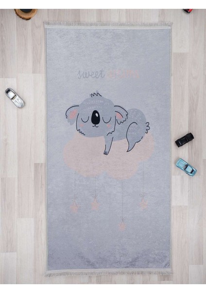 Koala Desenli Halı Yıkanabilir Kaymaz Taban Bebek Odası