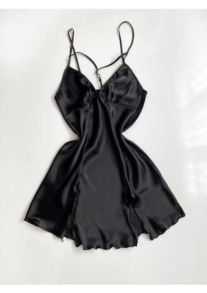 Yırtmaç Detaylı Saten Gecelik fiyatları