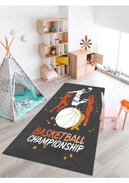 Basketbol Halısı Yıkanabilir Kaymaz Taban Çocuk Odası