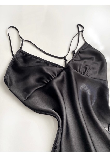 Dantel Detaylı Saten Gecelik modelleri