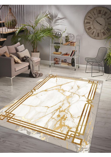 Dijital Baskılı Yıkanabilir Kaymaz Taban Salon ve Oturma Odası Halısı