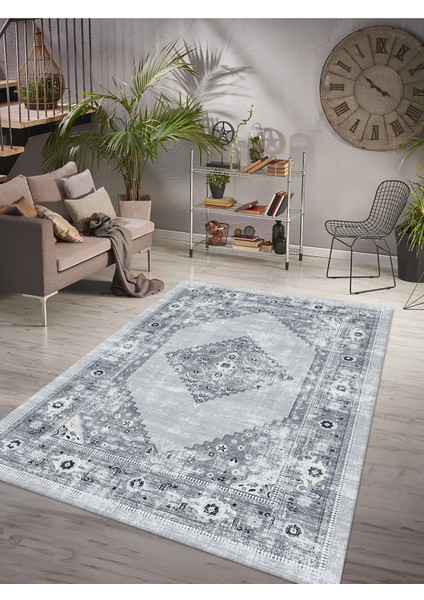 Dijital Baskılı Yıkanabilir Kaymaz Taban Salon ve Oturma Odası Halısı