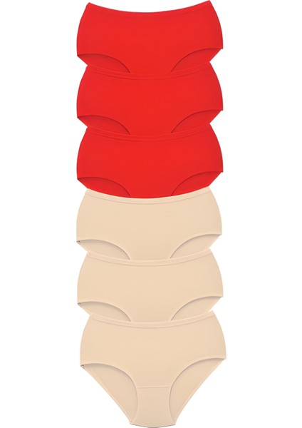 6 Adet Tutku Kadın Yüksek Bel Bato Kalın Lastik Külot