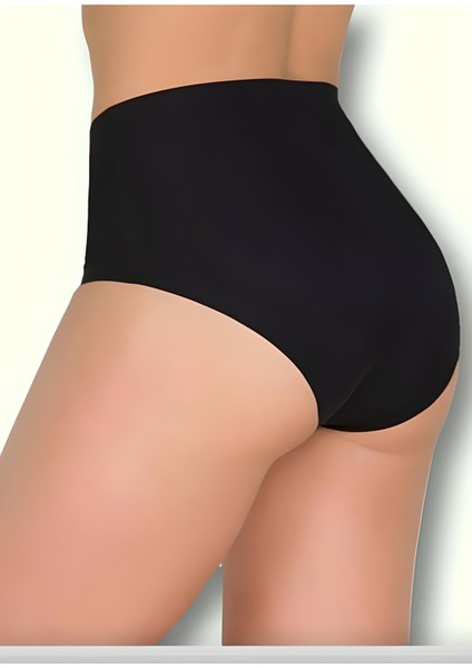 Lazer Kesim Toparlayıcı Dikişsiz Beli Lastikli Bato Külot Yüksek Bel 3 Adet