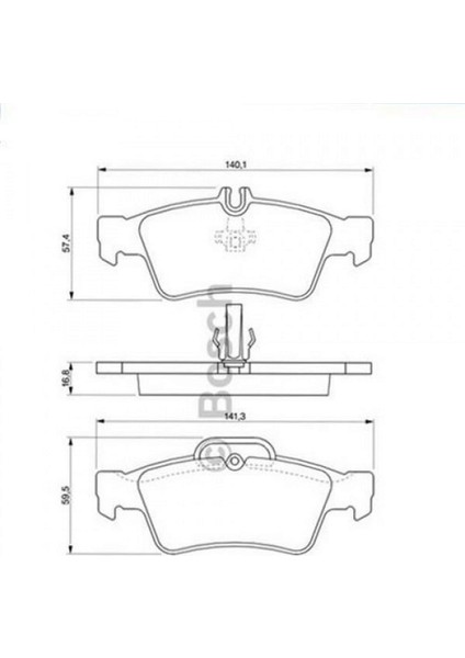 Fren Balatasi Arka Mercedes-Benz E Serisi E 200 Kompressor 02-08, E 200 Ngt 04-08, E 230 07-08, E 230 07-08, E 240 02-08, E 280 05-08, E 320 02-08, E 350 05-08, E 500 06-08, E 200-220 Cdi 02-08 18051