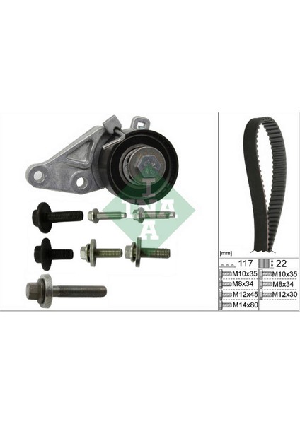 Eksantrik Gergi Kiti Fiesta Iv-V 95- -Focus 98- -C-Max-Fusion 02- 1.25I 16V-1.4I 16V-1.6I 16V 18051