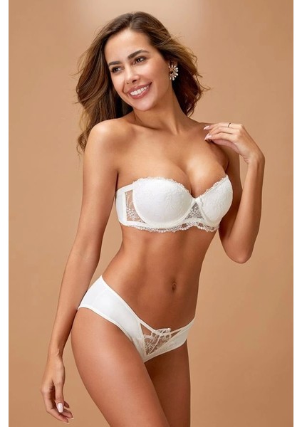 4571 Destekli Straplez Sütyen Takım