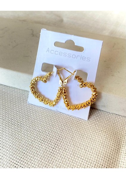 Kadın Tırtıklı Kalp Küpe fiyatları