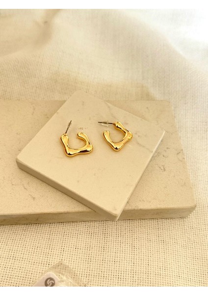 Kadın Özel Kaplama Köşeli Huggie Küpe fiyatları