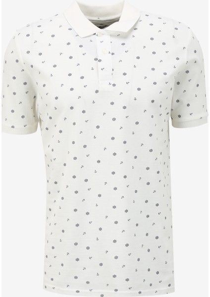 Polo Yaka Koyu Beyaz Erkek T-Shirt 232 Lcm 242034 Newandy Off Whıte