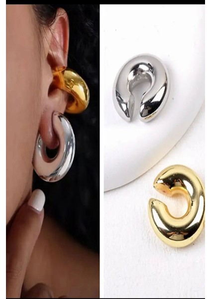 Kadın Yuvarlak Tek Adet Earcuff Küpe Ithal Zirkon Kararmaz Küpe fiyatları