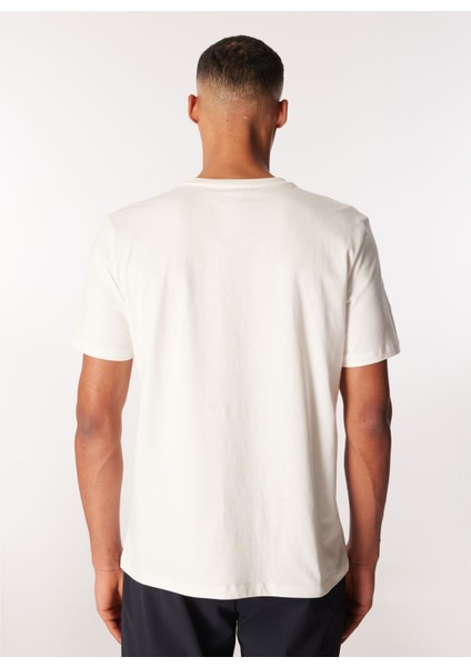 Beyaz Erkek Bisiklet Yaka Relaxed T-Shirt D4SM-TST3279 indirimleri