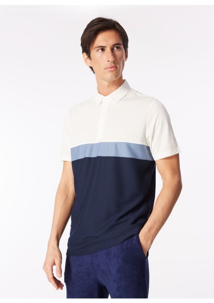 Lacivert Erkek Polo Yaka Regular Fit Polo T-Shirt Fc4Sm-Tst 0758