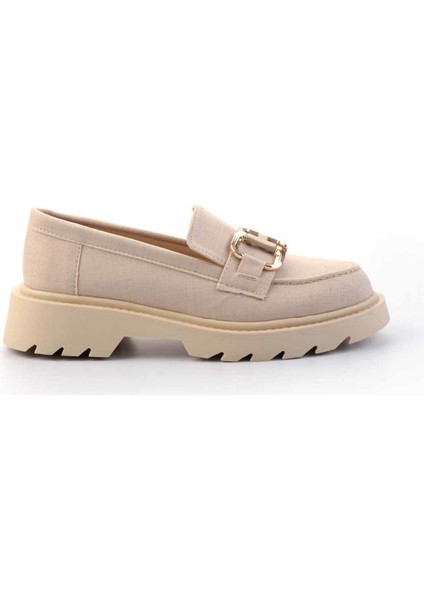 Bej Kumaş Kadın Loafer Ayakkabı K01246170504 fiyatları