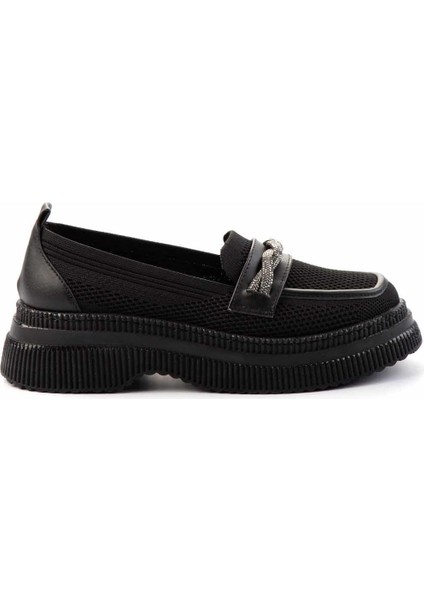 Siyah Triko Kadın Loafer Ayakkabı K01474200882 fiyatları