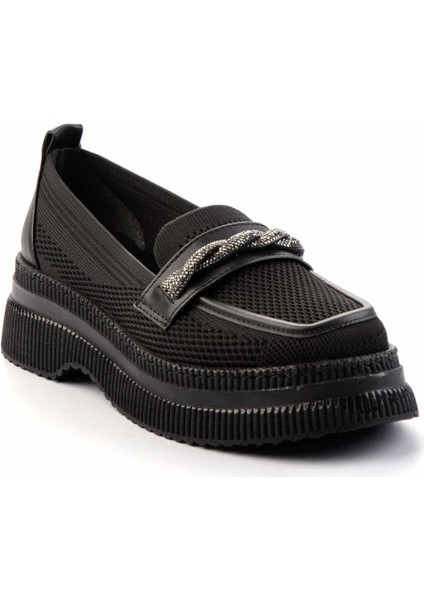 Siyah Triko Kadın Loafer Ayakkabı K01474200882 modelleri