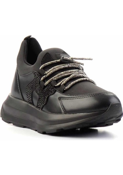 Siyah Siyah Streç Kadın Sneaker K01212555517 modelleri