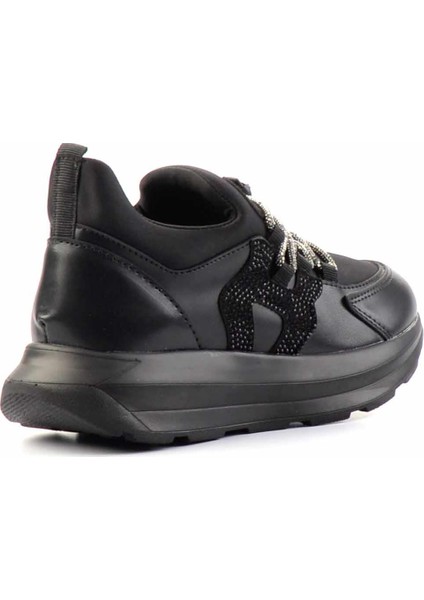 Siyah Siyah Streç Kadın Sneaker K01212555517 fırsatları
