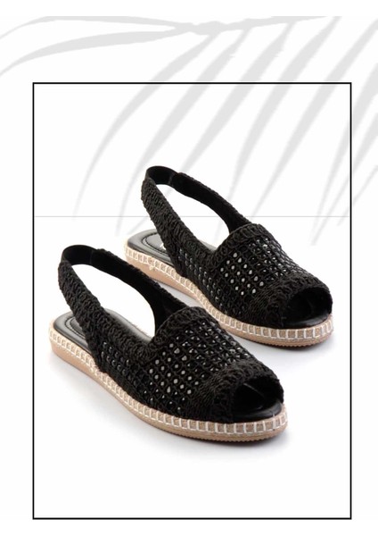 Siyah Örgü Kadın Espadril K05117155016