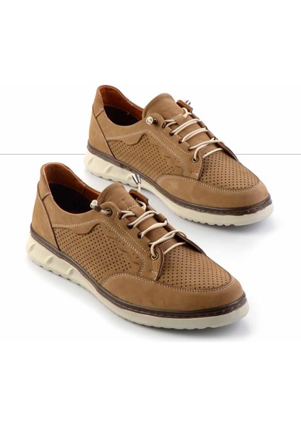 Vizon Nubuk Hakiki Deri Erkek Casual Ayakkabı E01733033201