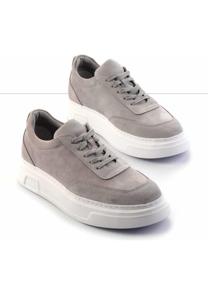 Gri Süet Hakiki Deri Erkek Casual Ayakkabı E01585735302