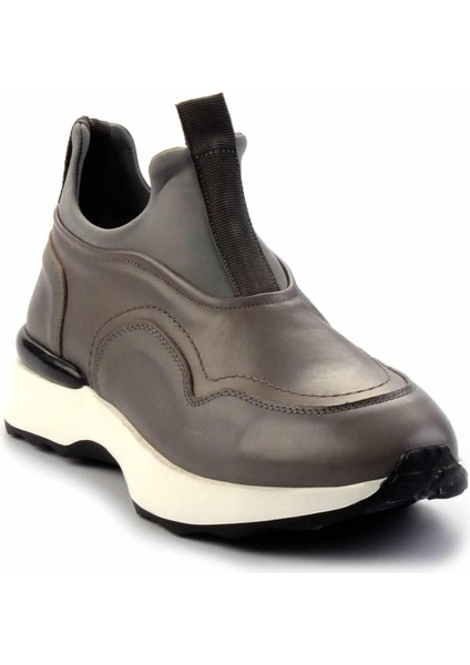 Gri Hakiki Deri Erkek Sneaker E01585729203 modelleri