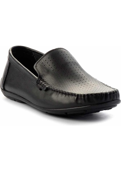 Siyah Hakiki Deri Erkek Loafer Ayakkabı E01439100103 modelleri