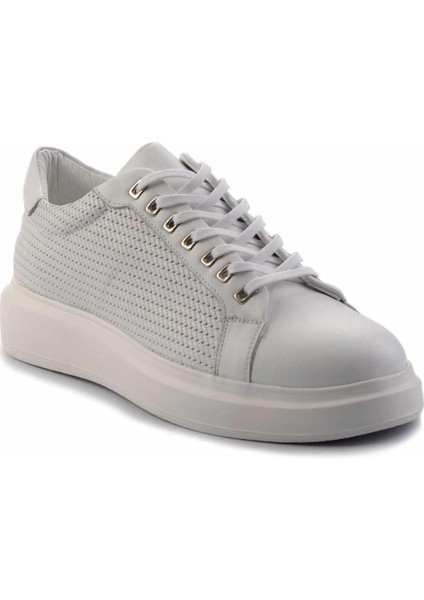 Beyaz Hakiki Deri Erkek Sneaker E01442111103 fiyatları