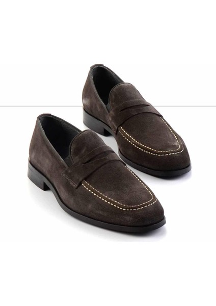 Gri Süet Hakiki Deri Erkek Klasik Ayakkabı E01902004402