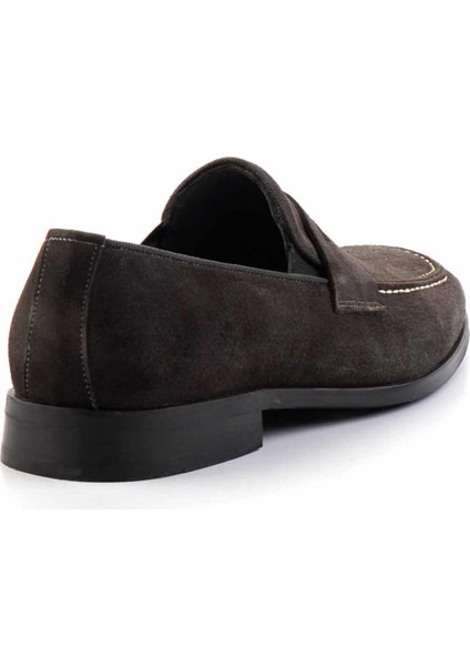 Gri Süet Hakiki Deri Erkek Klasik Ayakkabı E01902004402 fırsatları