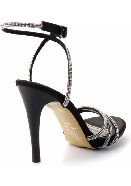 Siyah Saten Kadın Abiye Ayakkabı K05726030238 modelleri