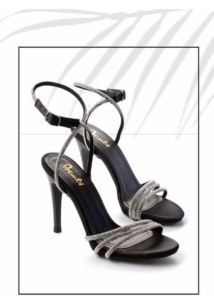 Siyah Saten Kadın Abiye Ayakkabı K05726030238 fırsatları