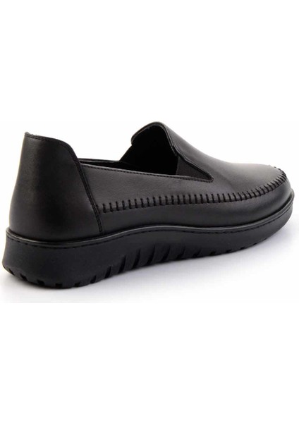 Siyah Hakiki Deri Kadın Babet K01331055703 modelleri