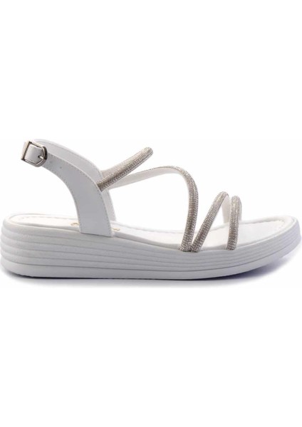Beyaz Kadın Sandalet K05823022809