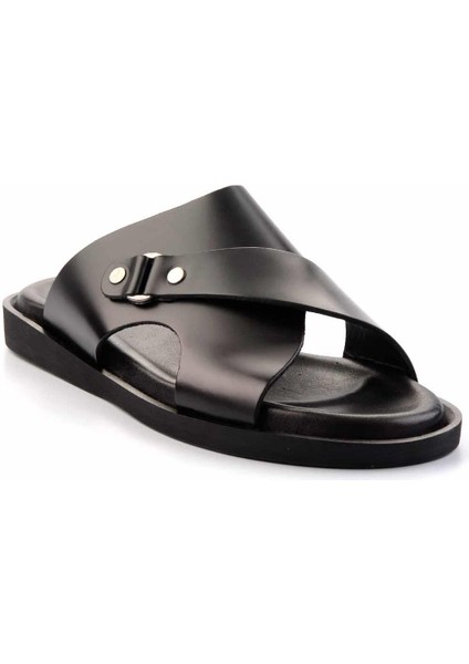 Siyah Açma Hakiki Deri Erkek Terlik E04433002914 fiyatları