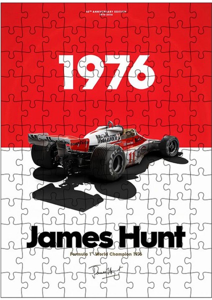 Ahşap Mdf Puzzle Yapboz James Hunt Formula 1 120 Parça 25*35 cm