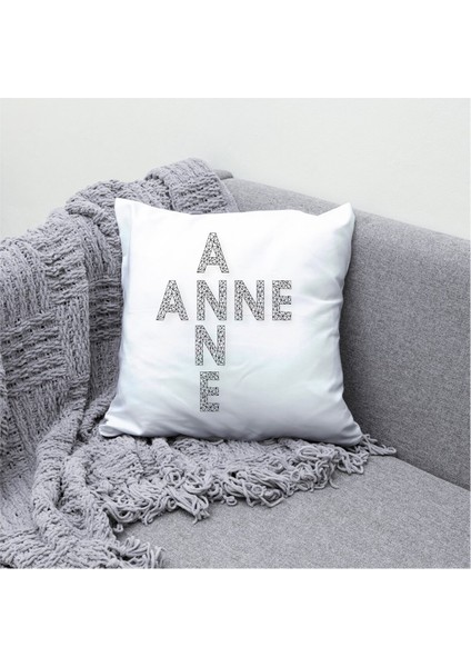 Anne Yazılı Dekoratif Yastık Kılıfı A23