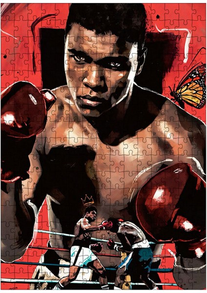 Ahşap Mdf Puzzle Yapboz Muhammed Ali Boksör 255 Parça 35*50 cm