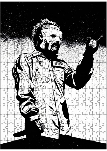 Ahşap Mdf Puzzle Yapboz Slipknot Corey Taylor 255 Parça 35*50 cm