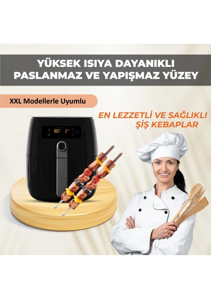 Xxl Fritözler İle Uyumlu Paslanmaz Çelik Air Fryer Şiş Izgarası