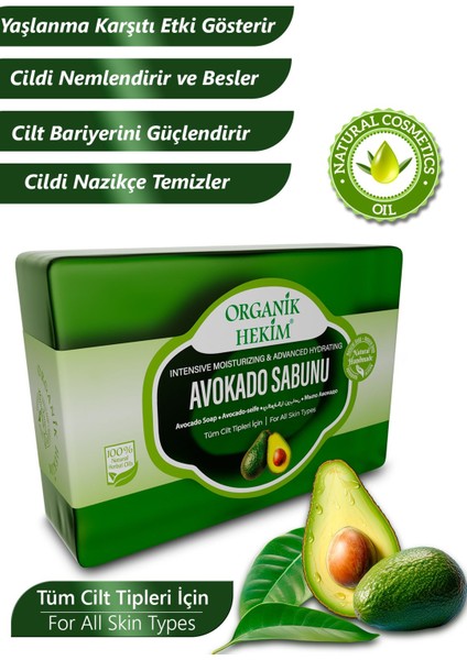 Nemlendirici Etkili Avokado Doğal Katı Sabun - 140 gr